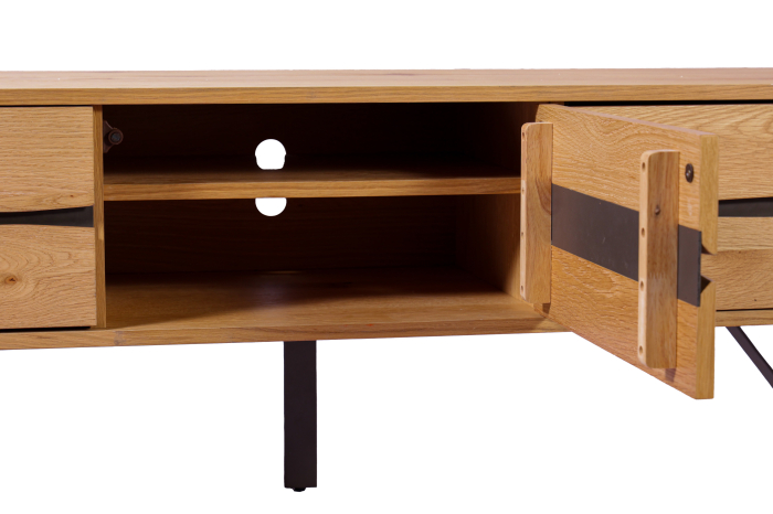 Comoda TV LIVING EDGE din lemn de stejar, 160 cm [3]