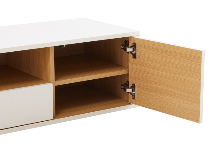 Comoda TV LOFT 150 cm suspendat, alb natural [12]