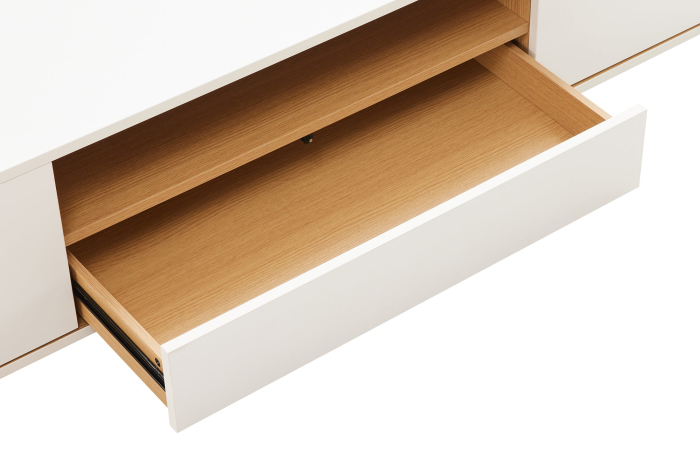 Comoda TV LOFT 150 cm suspendat, alb natural [13]