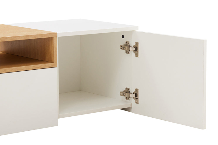 Comoda TV LOFT 160 cm suspendat, alb natural [14]