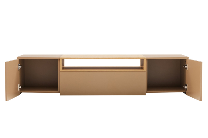 Comoda TV LOFT 160 cm suspendat, culoare gri-bej natural [13]