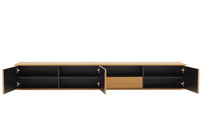 Comoda TV LOFT 200 cm suspendat, negru natural [12]