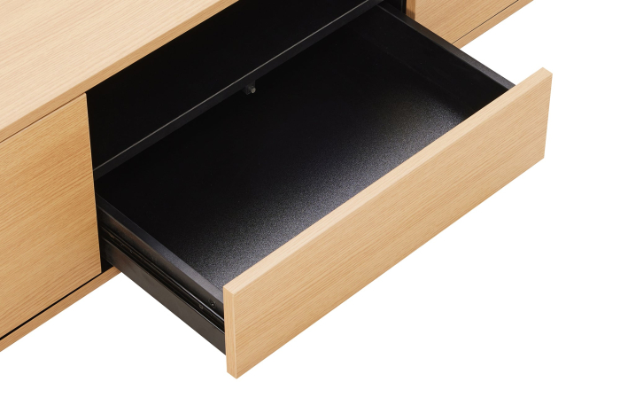 Comoda TV LOFT 200 cm suspendat, negru natural [13]
