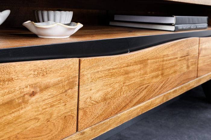 Comoda TV MAMMUT suspendata din lemn de salcam, 160 cm [8]