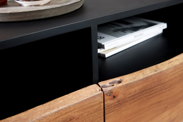 Comoda TV ORGANIC ARTWORK din lemn de salcam, 140 cm [6]