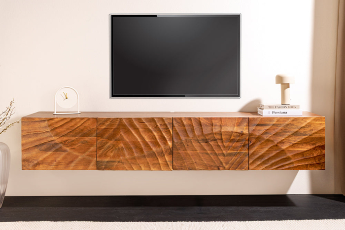 Comoda TV SCORPION suspendata din lemn de mango maro, 200 cm [3]