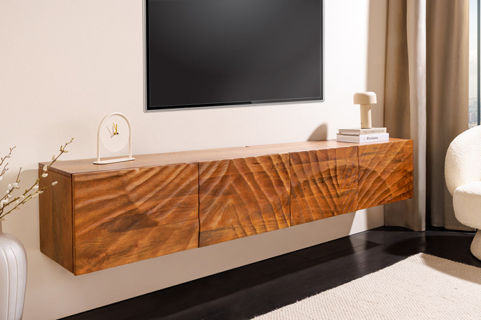 Comoda TV SCORPION suspendata din lemn de mango maro, 200 cm [2]