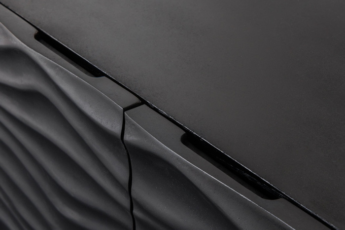 Comoda TV WAVE suspendata din lemn de mango negru, 160 cm [6]