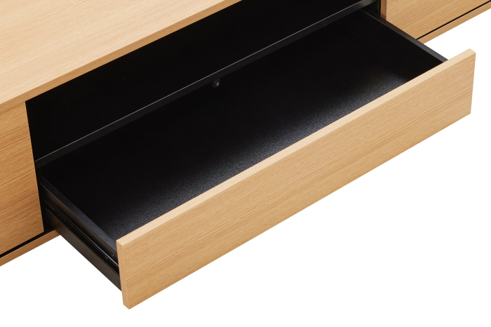 Comoda TVLOFT 150 cm suspendat, negru natural [13]