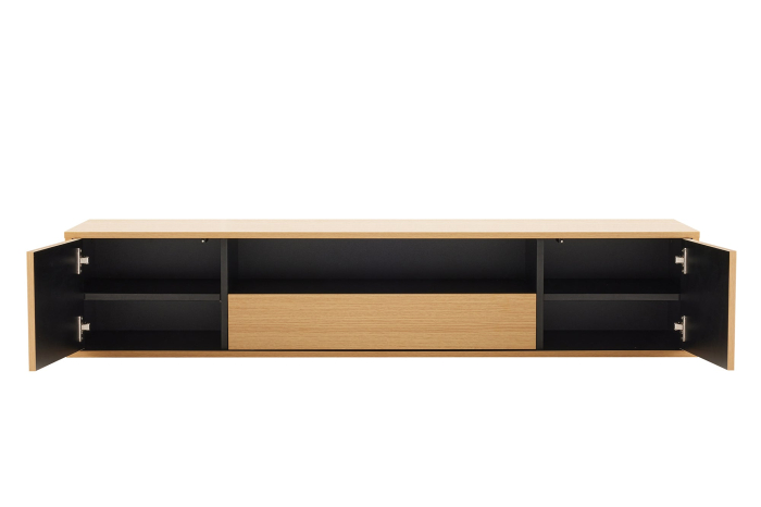 Comoda TVLOFT 150 cm suspendat, negru natural [11]