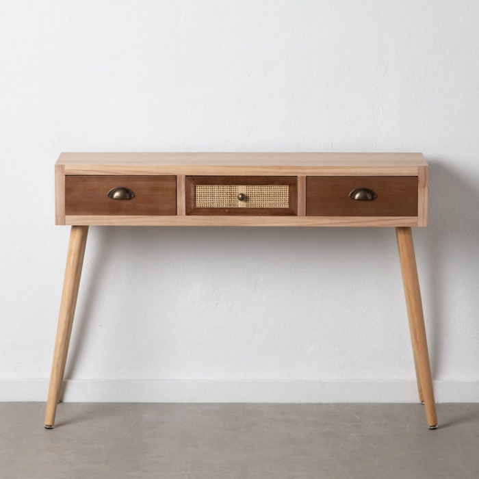 Consolă Sasha din lemn de pin și ratan 110 X 30 X 78 CM [2]