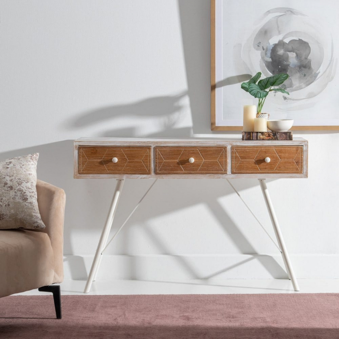 Consolă Country din lemn de brad 120 X 35 X 78 CM [2]
