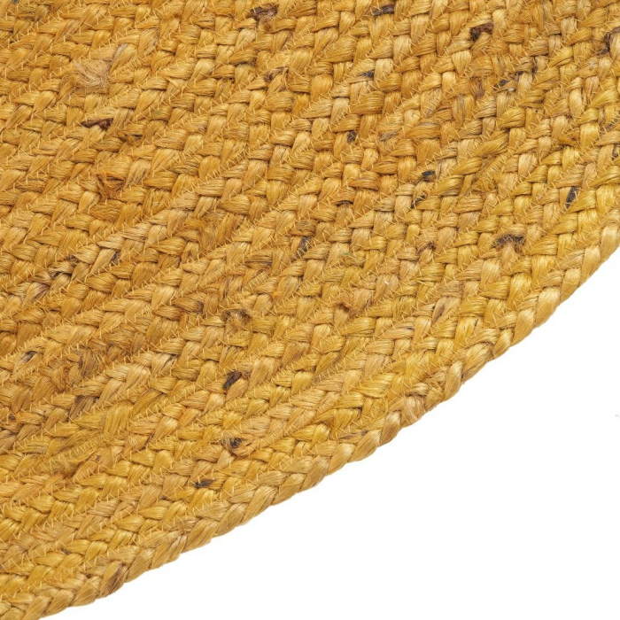 Covor din iută Ø 120 cm, galben [4]