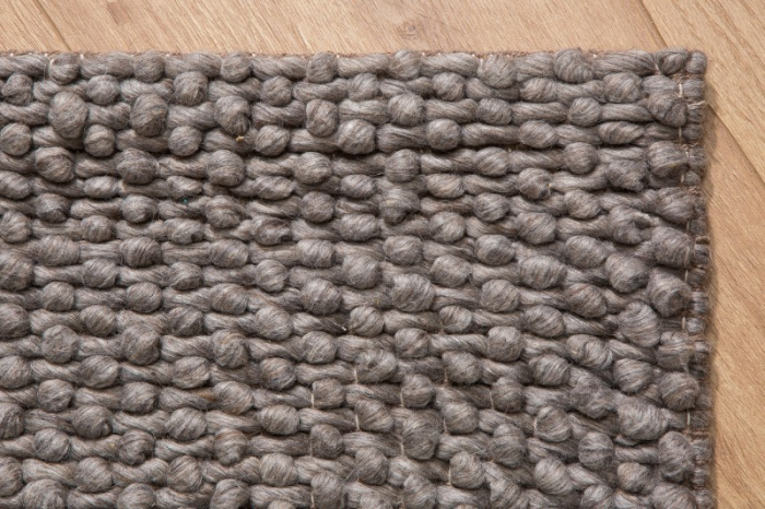 Covor din lana lucrat manual WOOL 240x160 cm, maro/antracit  [3]