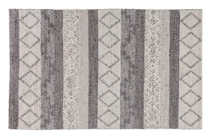 Covor din lână țesut manual YARN 240x160 cm, gri/bej [1]