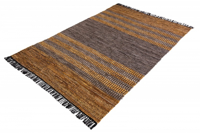 Covor din piele naturala INKA 230x160 cm, maro/gri  [4]