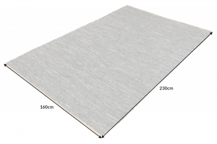 Covor din piele naturala PURE 230x160 cm, albastru  [5]