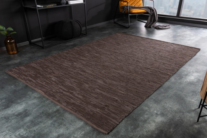 Covor din piele naturala PURE 230x160 cm, maro inchis [2]