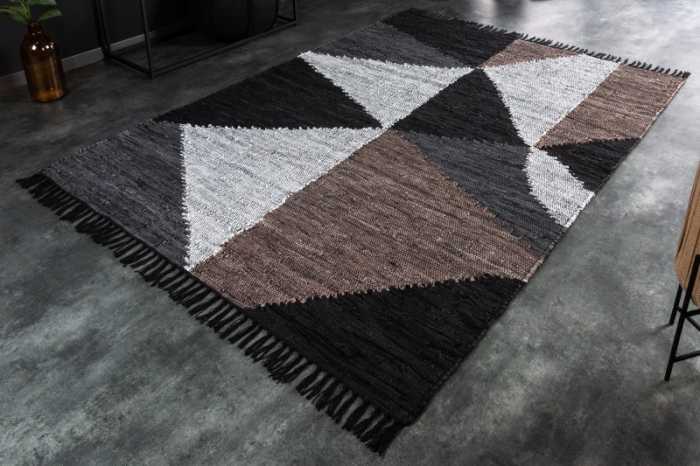Covor din piele naturală țesută manual SPHERE 230x160 cm, gri [2]