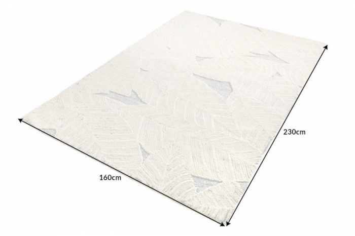 Covor  LEAF 230x160 cm din lână, gri/bej  [6]
