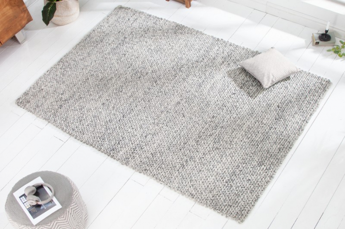 Covor lucrat manual din lana INFINITY HOME 240x160 cm, gri  [4]