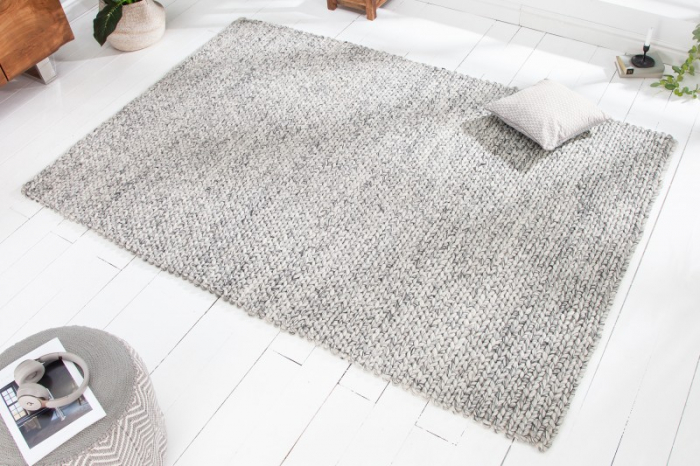 Covor lucrat manual din lana INFINITY HOME 240x160 cm, gri  [3]