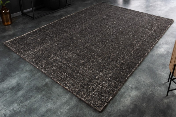 Covor lucrat manual LANA 230x160 cm, gri inchis  [2]