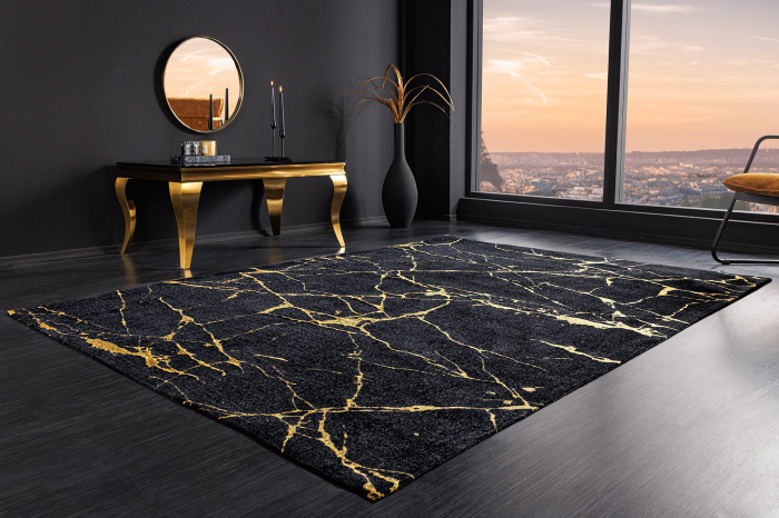 Covor MARBLE 160x240cm negru auriu [4]