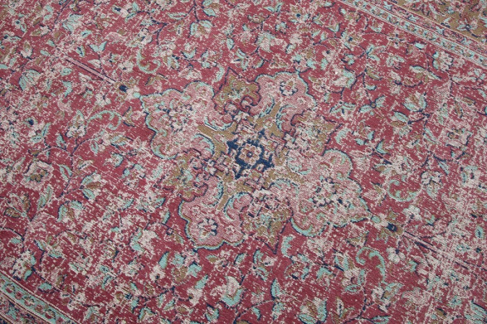 Covor oriental din bumbac OLD MARRAKESCH 240x160 cm, rosu cu model floral  [4]
