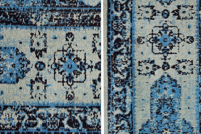 Covor oriental din bumbac PURE UNIQUE 240x160 cm cu model geometric, albastru [5]