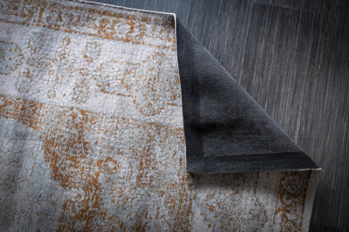 Covor oriental din bumbac PURE UNIQUE XXL 350x240 cm cu model geometric, gri [4]