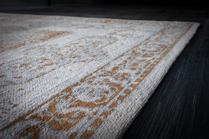 Covor oriental din bumbac PURE UNIQUE XXL 350x240 cm cu model geometric, gri [5]
