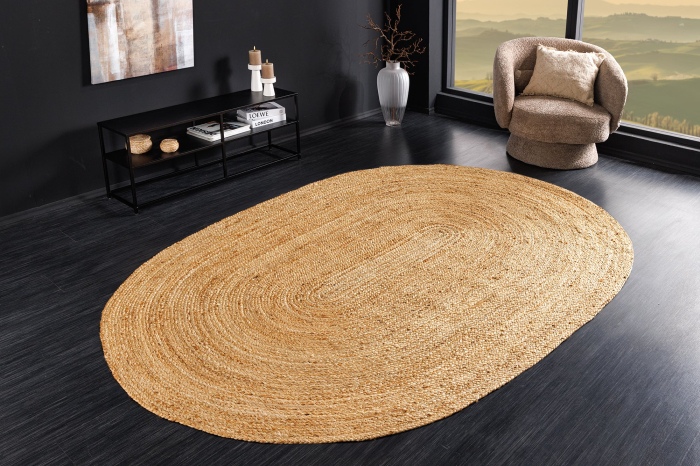 Covor PURE NATURE 160x230cm iută naturală oval [3]