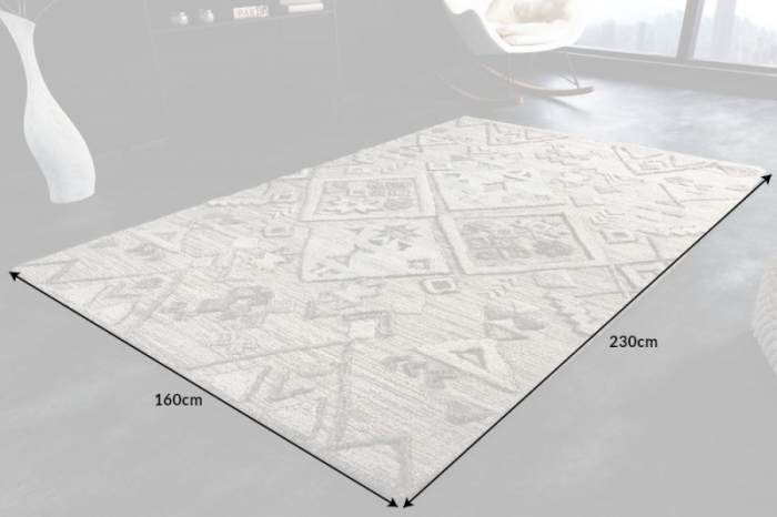 Covor țesut manual AZTECA din lana, 230x160 cm [5]
