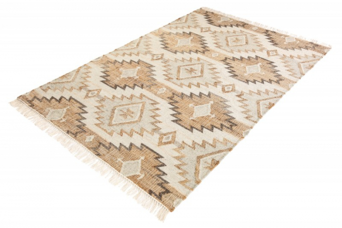 Covor țesut manual ETHNO 230x160 cm din lână, maro/bej [4]