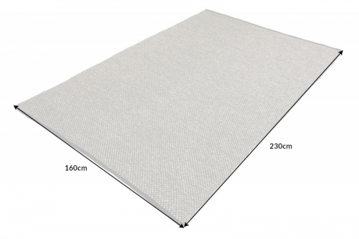 Covor tesut manual PURE 230x160 cm, gri deschis [5]