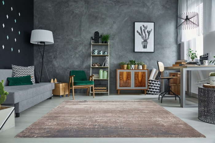 Covor vintage din bumbac MODERN ART 240x160 cm, bej/gri  [1]