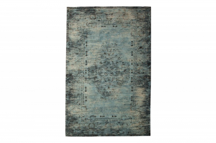Covor vintage din bumbac OLD MARRAKECH 240x160 cm, albastru antic  [6]