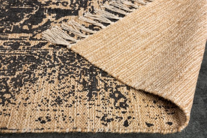 Covor vintage HERITAGE 230x160 cm din iută cu aspect uzat, bej/gri  [3]