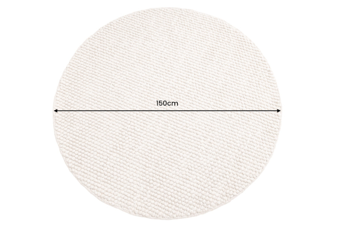 Covor WOOL 150 cm rotund bej [8]