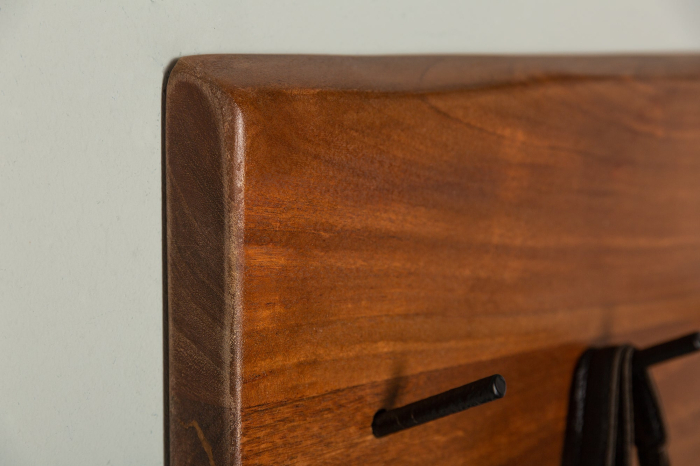 Cuier de perete MAMMUT 80 cm din lemn de salcâm, finisaj miere [8]