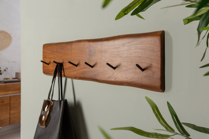 Cuier de perete MAMMUT 80 cm din lemn de salcâm, finisaj miere [3]