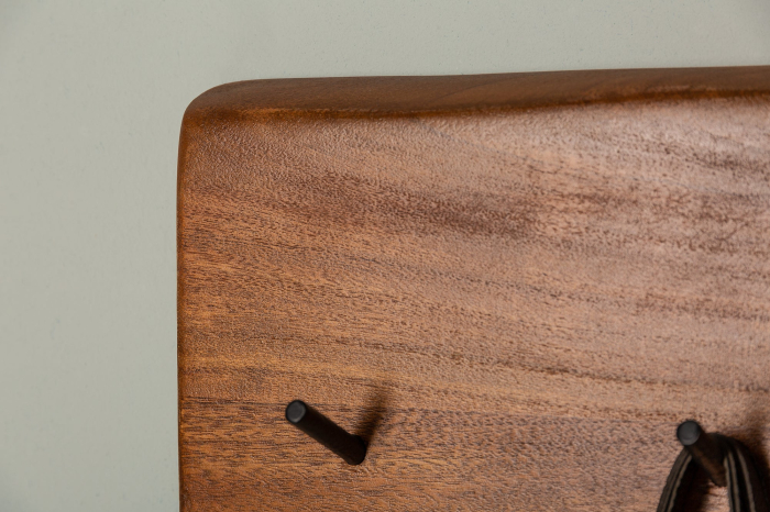 Cuier de perete MAMMUT 80 cm din lemn de salcâm, finisaj miere [7]