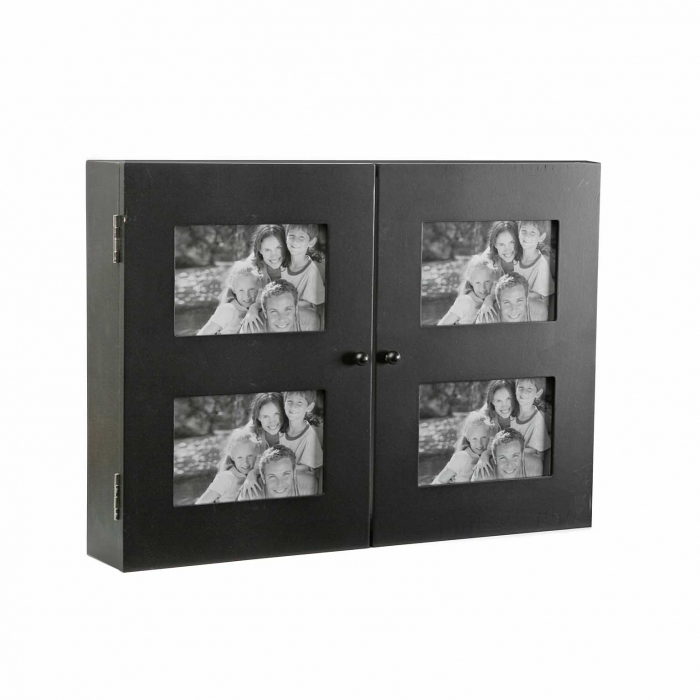 Masca din lemn cu 4 poze și suport pentru chei 33X8.5X46 [1]