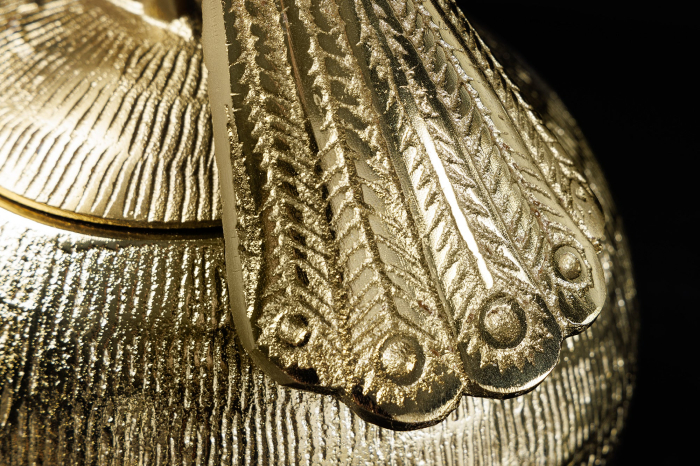 Cutie metalică WILDLIFE BIRD 30 cm auriu antic [10]