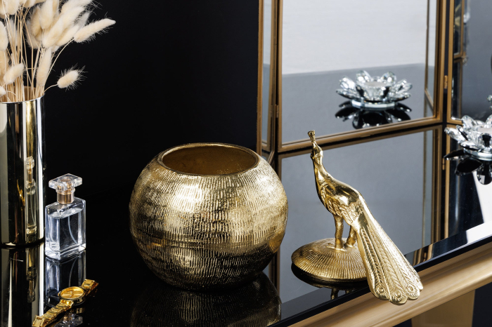 Cutie metalică WILDLIFE BIRD 30 cm auriu antic [7]