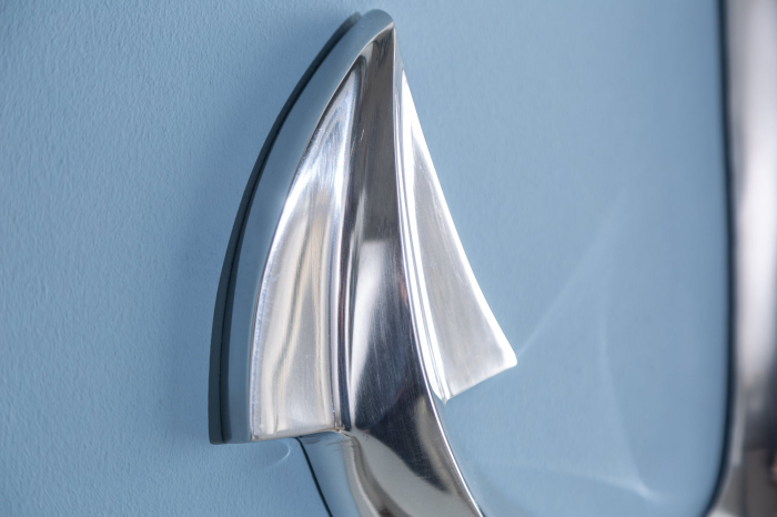 Decorațiune de perete ANCHOR 70 cm 3D aluminiu argintiu [7]