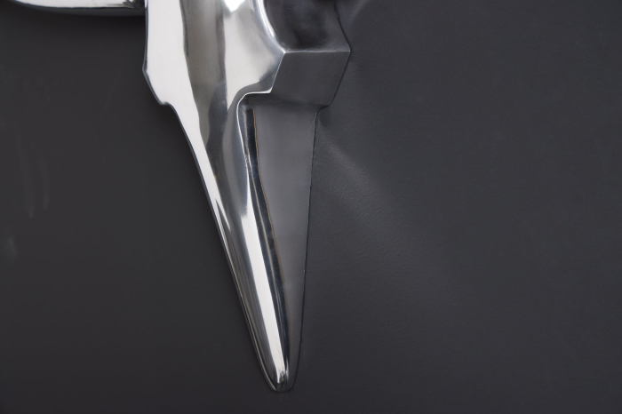 Decorațiune de perete coarne BULL 120 cm aluminiu argintiu [7]
