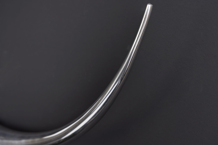 Decorațiune de perete coarne BULL 120 cm aluminiu argintiu [6]