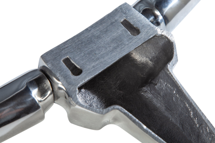 Decorațiune de perete coarne BULL 75 cm aluminiu argintiu [6]